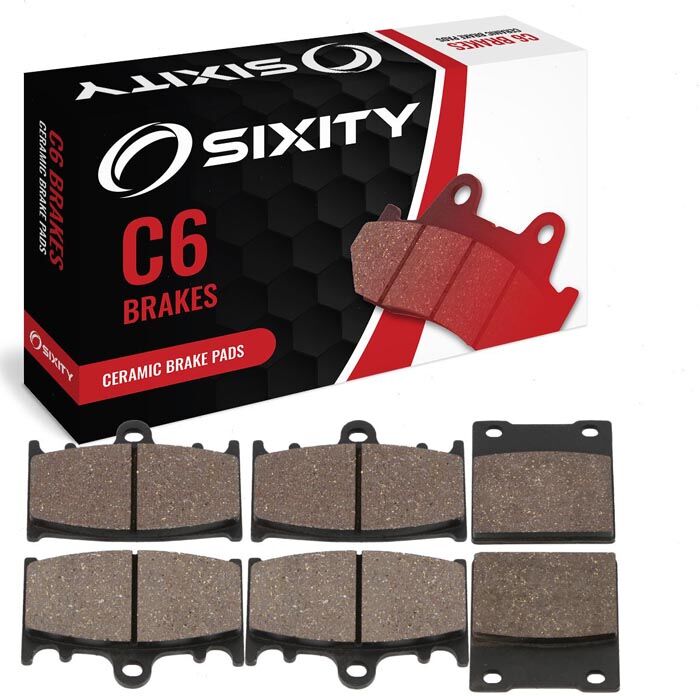 Sixity Front + Rear Ceramic Brake Pads 1991-1995 Kawasaki ZX750 Ninja ZX-7R