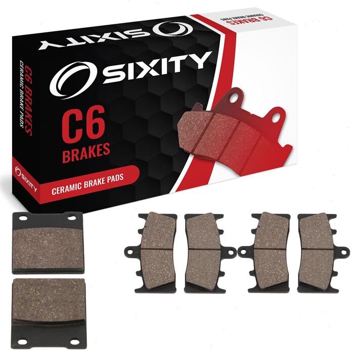 Sixity Front + Rear Ceramic Brake Pads 1996-2003 Kawasaki ZX750 Ninja ZX-7R