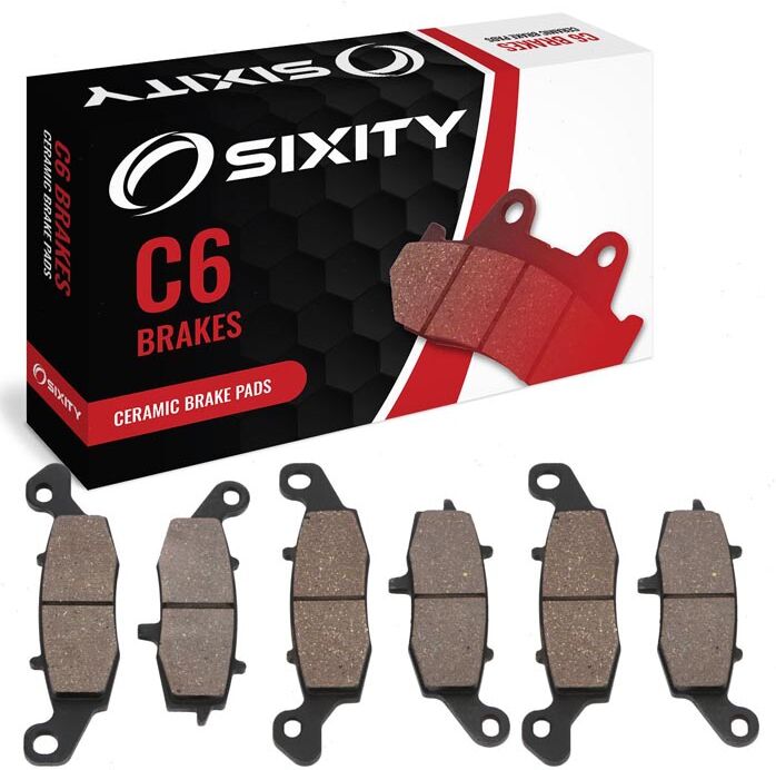 Sixity Front + Rear Ceramic Brake Pads 2002-2003 Kawasaki KZ1000C/P Police