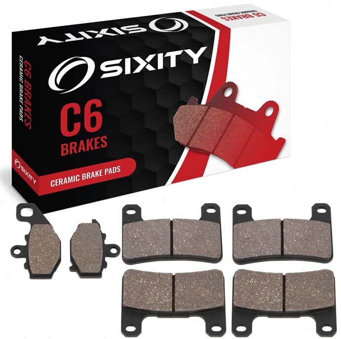 Sixity Front + Rear Ceramic Brake Pads 2010-2013 Kawasaki Z1000 ZR1000