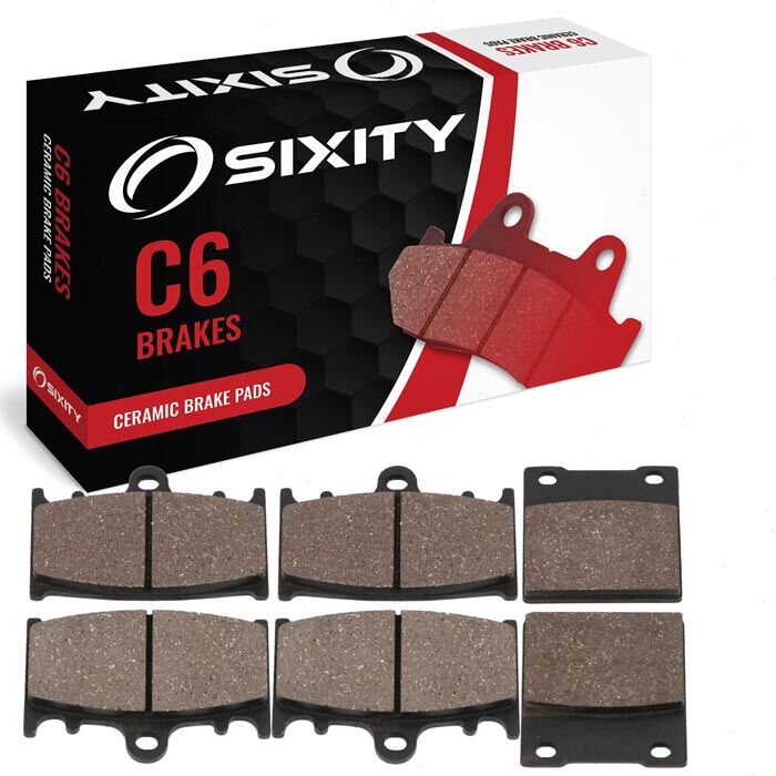 Sixity Front + Rear Ceramic Brake Pads 1993-2001 Kawasaki ZX1100 Ninja ZX-11