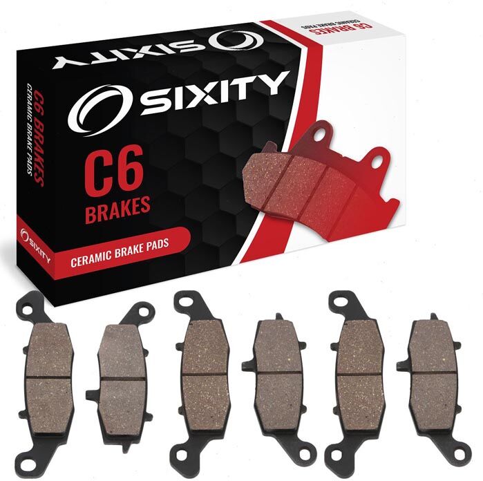 Sixity Front + Rear Ceramic Brake Pads 2009-2010 Kawasaki VN1700 Vulcan 1700 Classic