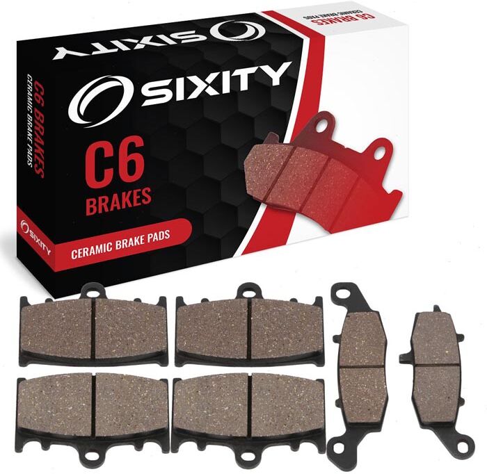 Sixity Front + Rear Ceramic Brake Pads 2011-2013 Kawasaki VN1700 Vulcan 1700 Voyager