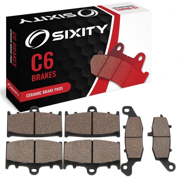 Sixity Front + Rear Ceramic Brake Pads 2005-2006 Kawasaki VN2000D Vulcan 2000 Limited