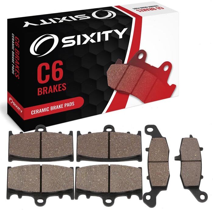 Sixity Front + Rear Ceramic Brake Pads 2004-2009 Kawasaki VN2000A Vulcan 2000