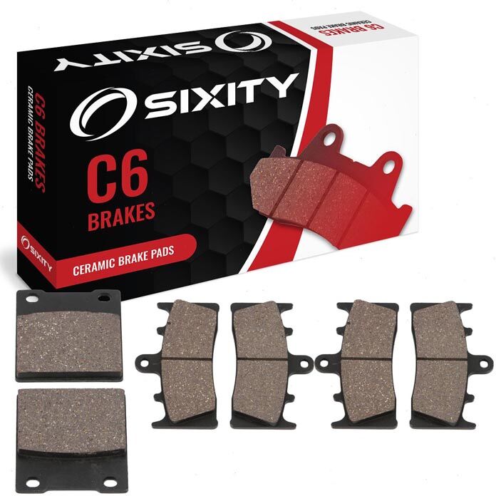 Sixity Front + Rear Ceramic Brake Pads 1993-1998 Suzuki GSX-R1100 WP WR