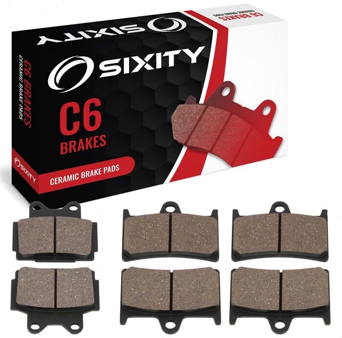 Sixity Front + Rear Ceramic Brake Pads 1991-1992 Yamaha FZR 400 RR RRSP