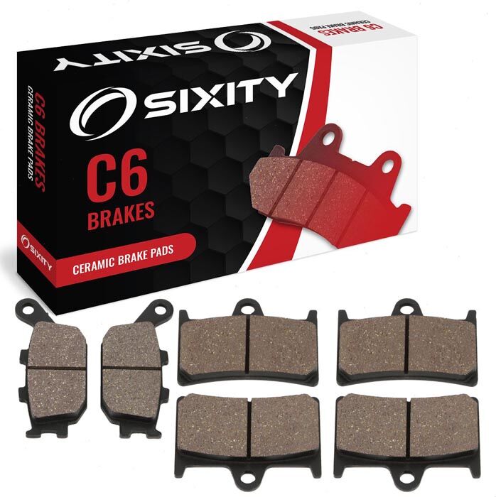 Sixity Front + Rear Ceramic Brake Pads 2007-2009 Yamaha FZS600 FZ6 V X Y