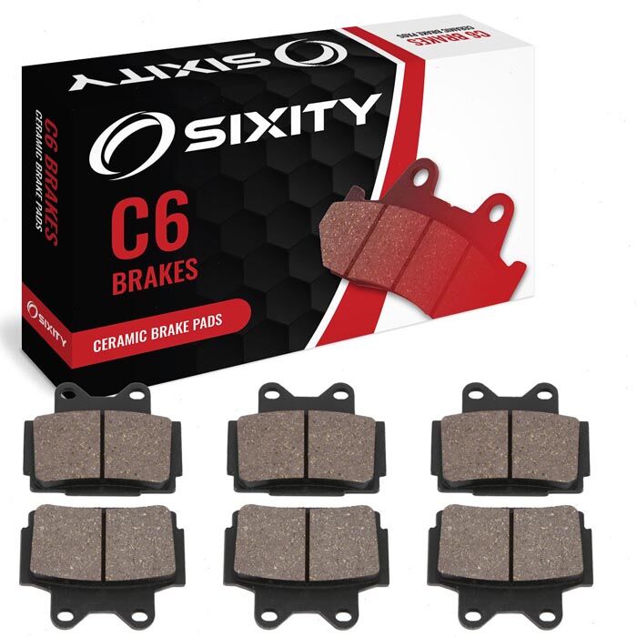 Sixity Front + Rear Ceramic Brake Pads 1986 Yamaha SRX600 S SC