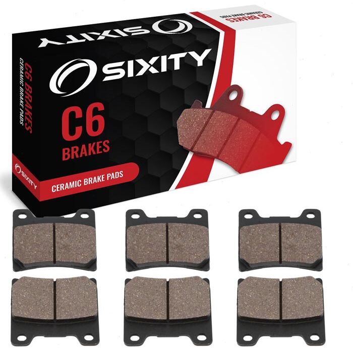 Sixity Front + Rear Ceramic Brake Pads 1987 Yamaha FZ700 T TC AK AKC AL