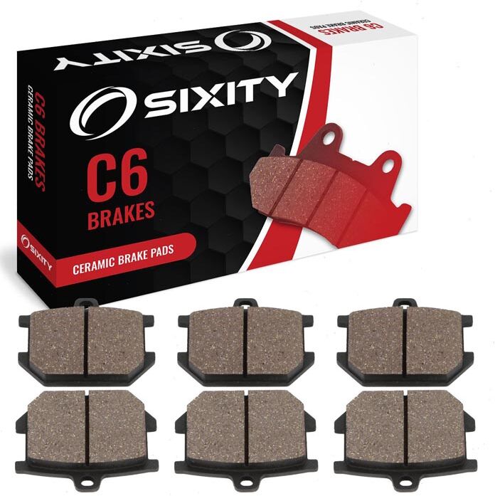 Sixity Front + Rear Ceramic Brake Pads 1977-1979 Yamaha XS750 D 2D E F