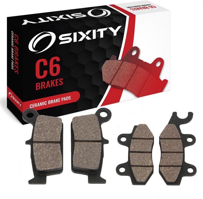 Sixity Front + Rear Ceramic Brake Pads 2012-2014 Kawasaki KLX250S T9F TAF