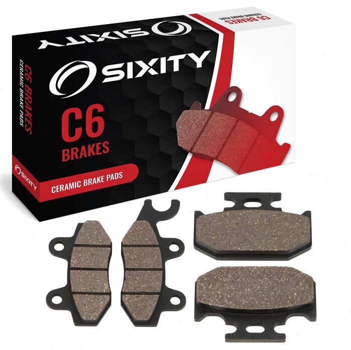 Sixity Front + Rear Ceramic Brake Pads 1989-1993 Kawasaki KX500 E1 E2 E3