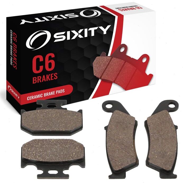 Sixity Front + Rear Ceramic Brake Pads 1993-1996 Kawasaki KLX650 C1 C2 C3