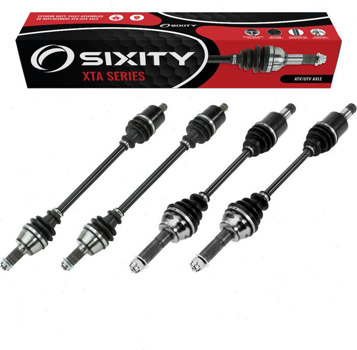 4 pc Sixity XTA Front Rear Left Right Axles for 2009-2017 Polaris Ranger 4x4 500 EFI 6x6 800 HD 700 XP