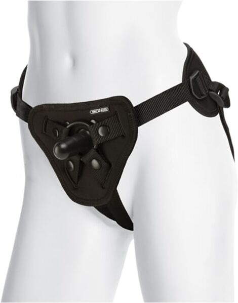 Doc Johnson Vac-U-Lock Platinum Corset Harness with Plug - Black