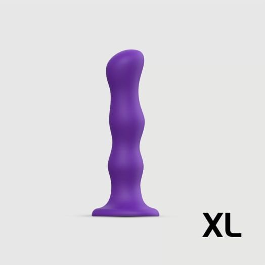 Lovely Planet Shake Rattle and Roll Liquid Silicone Dildo XL Purple - XL Purple