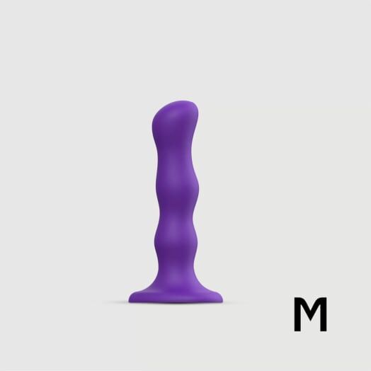 Lovely Planet Shake Rattle and Roll Liquid Silicone Dildo Medium Purple - Medium Purple