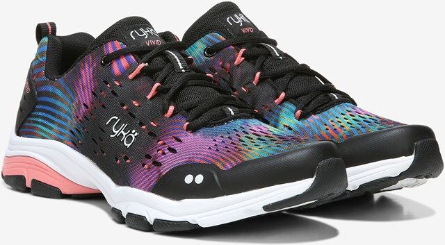 Ryka Vivid Rzx Training Shoes Black Tie Dye Leather 11.0 W High-Impact, Lightweight