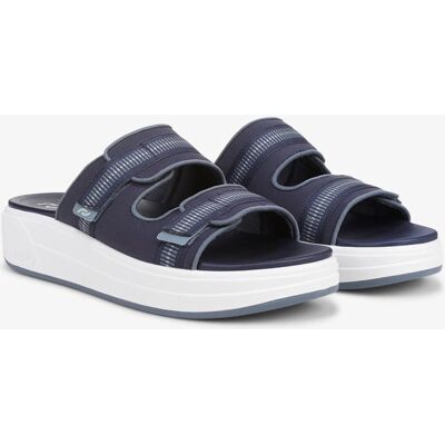 Ryka Viv Slide Sandal Academy Blue Fabric 7.5 M Slip On Ryka Viv Slide Sandal Academy Blue Fabric 7.5 M Slip On