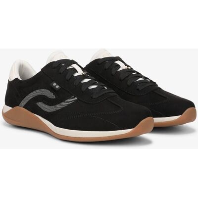 Ryka Era Lace Up Sneakers Black Micro Suede 7.5 M Arch Support Ryka Era Lace Up Sneakers Black Micro Suede 7.5 M Arch Support