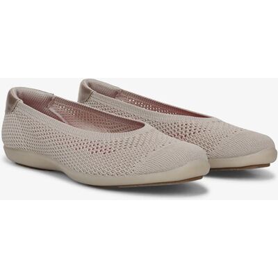 Ryka Clever Ballet Flat Shoes French Beige Knit Fabric 7.5 M Slip On, Lightweight Ryka Clever Ballet Flat Shoes French Beige Knit Fabric 7.5 M Slip On, Lightweight