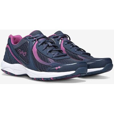 Ryka Dash 3 Walking Sneakers Insignia Blue/Berry Leather 11.0 M Arch Support, Breathable Mesh Ryka Dash 3 Walking Sneakers Insignia Blue/Berry Leather 11.0 M Arch Support, Breathable Mesh