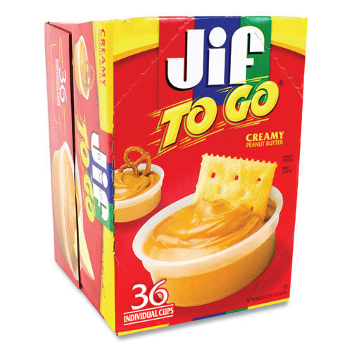 Jif To Go� Spreads, Creamy Peanut Butter, 1.5 Oz Cup, 36 Cups/box, Delivered In 1-4 Business Days