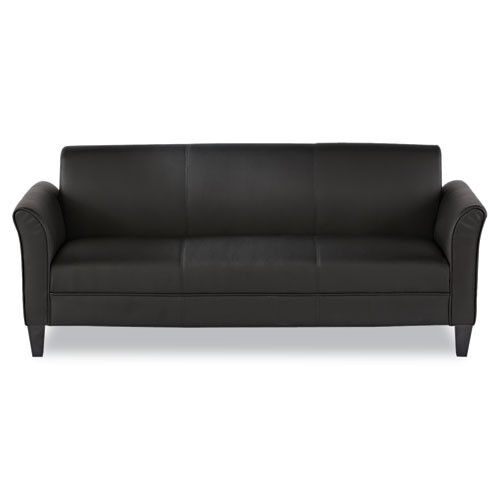 Alera� Alera Reception Lounge Furniture, 3-cushion Sofa, 77w X 31.5d X 32h, Black