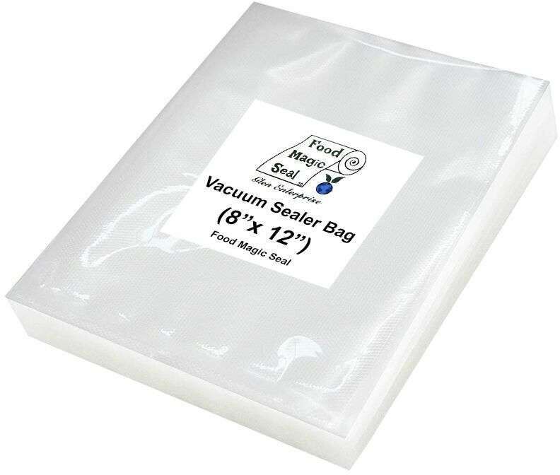 Maodeng 500 Quart Vacuum Sealer Bags Embossed Saver Food Storage Bags 8"x12"