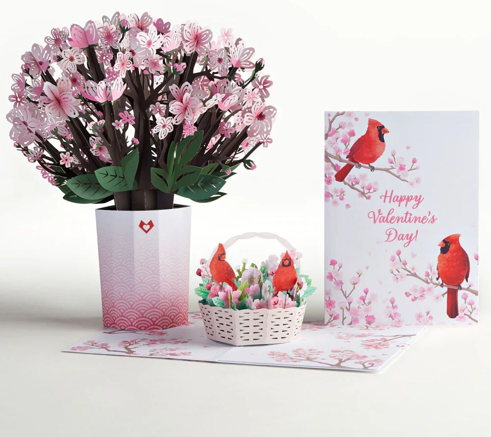 Cherry Blossom Valentine's Day Card   Pop Up Gift   Lovepop