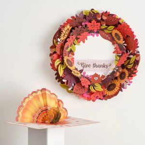 Lovepop Thanksgiving Paper Decorations: Turkey & Wreath   Lovepop