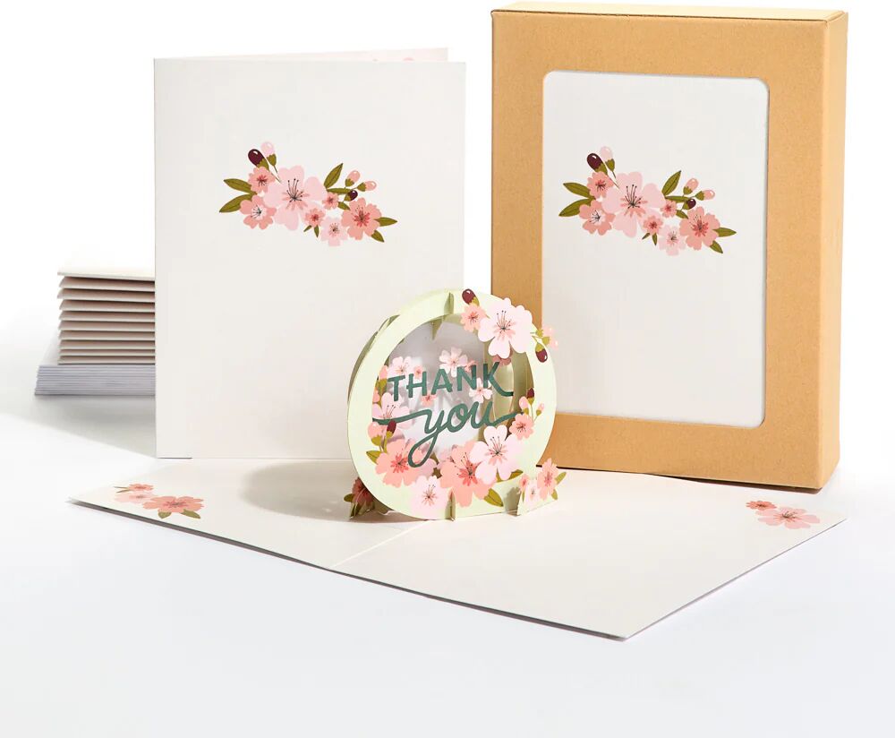 Lovepop Cherry Blossom Thank You 12-Pack Box Set of Thank You Notecards: Paperpop® Card