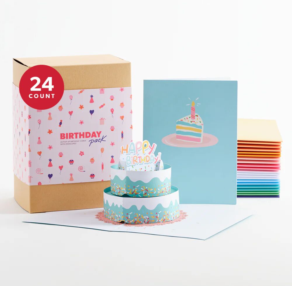 Lovepop Paperpop Birthday Box Set (Assorted 24-Pack): Paperpop® Card