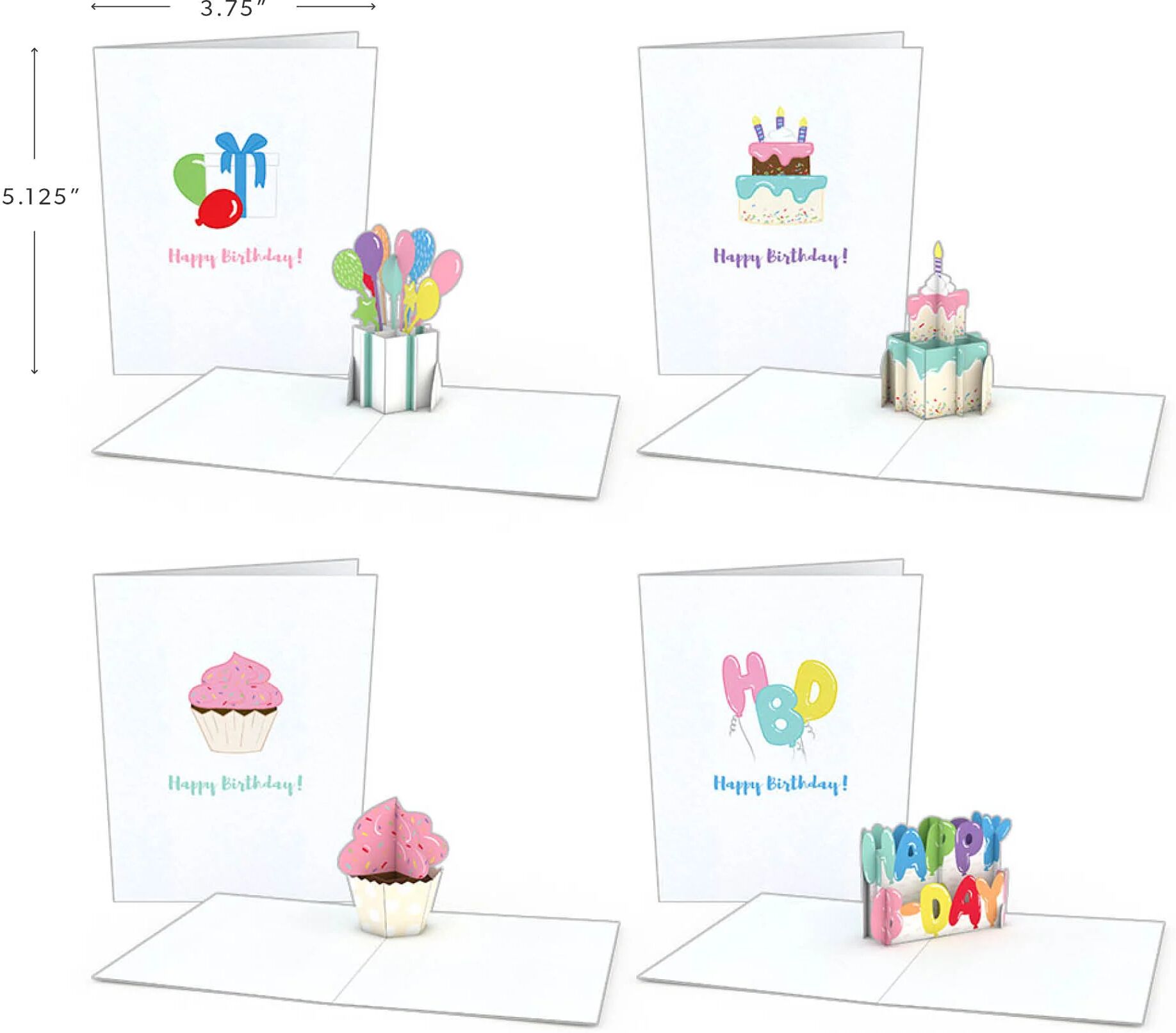 Lovepop All Occasion Cards - Birthday Card 4-Pack