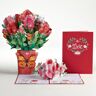 Lovepop Love Roses and Butterflies Pop-Up Card & Watercolor Roses Bouquet Bundle