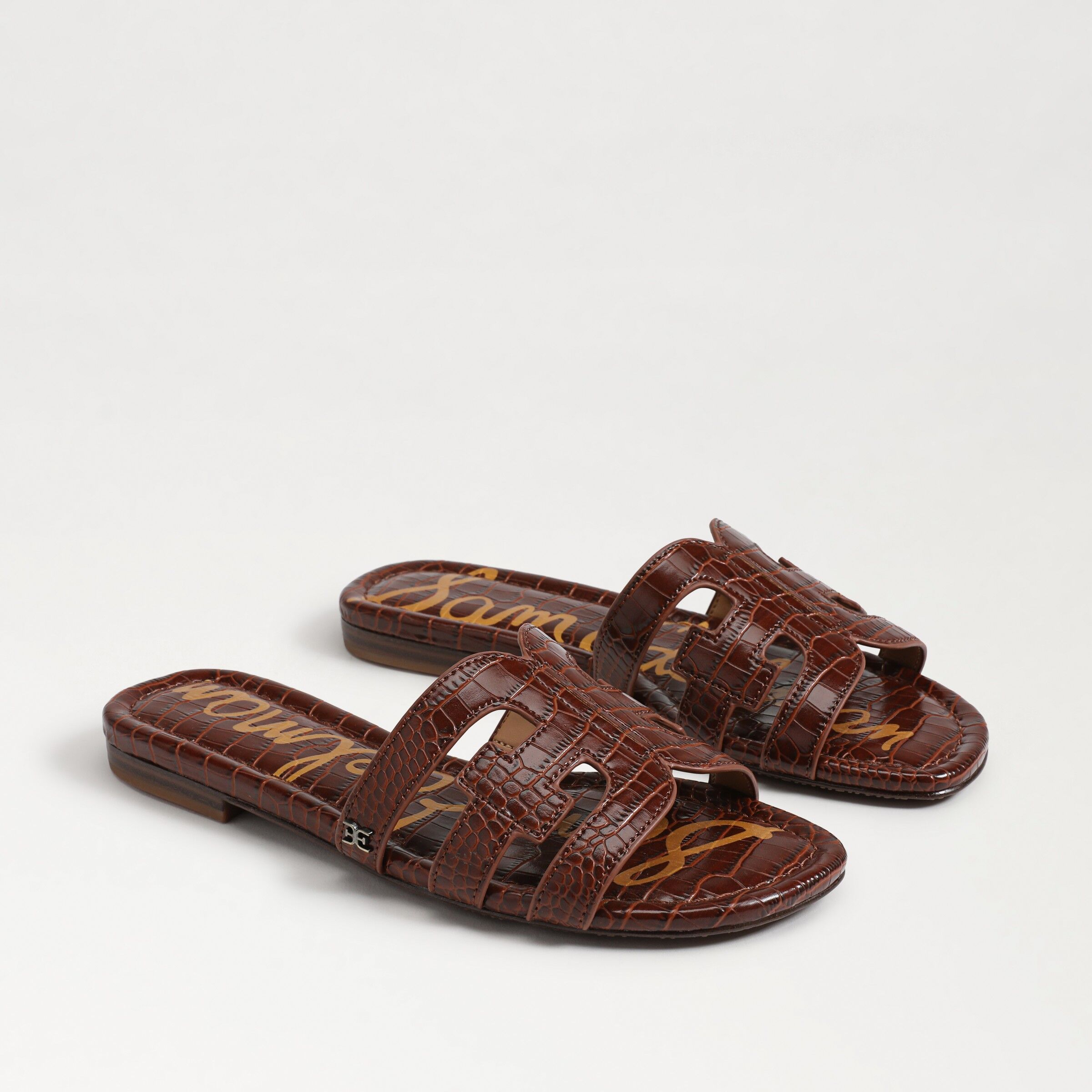 Sam Edelman Bay Slide Sandal Spiced Rum Croco 10.5