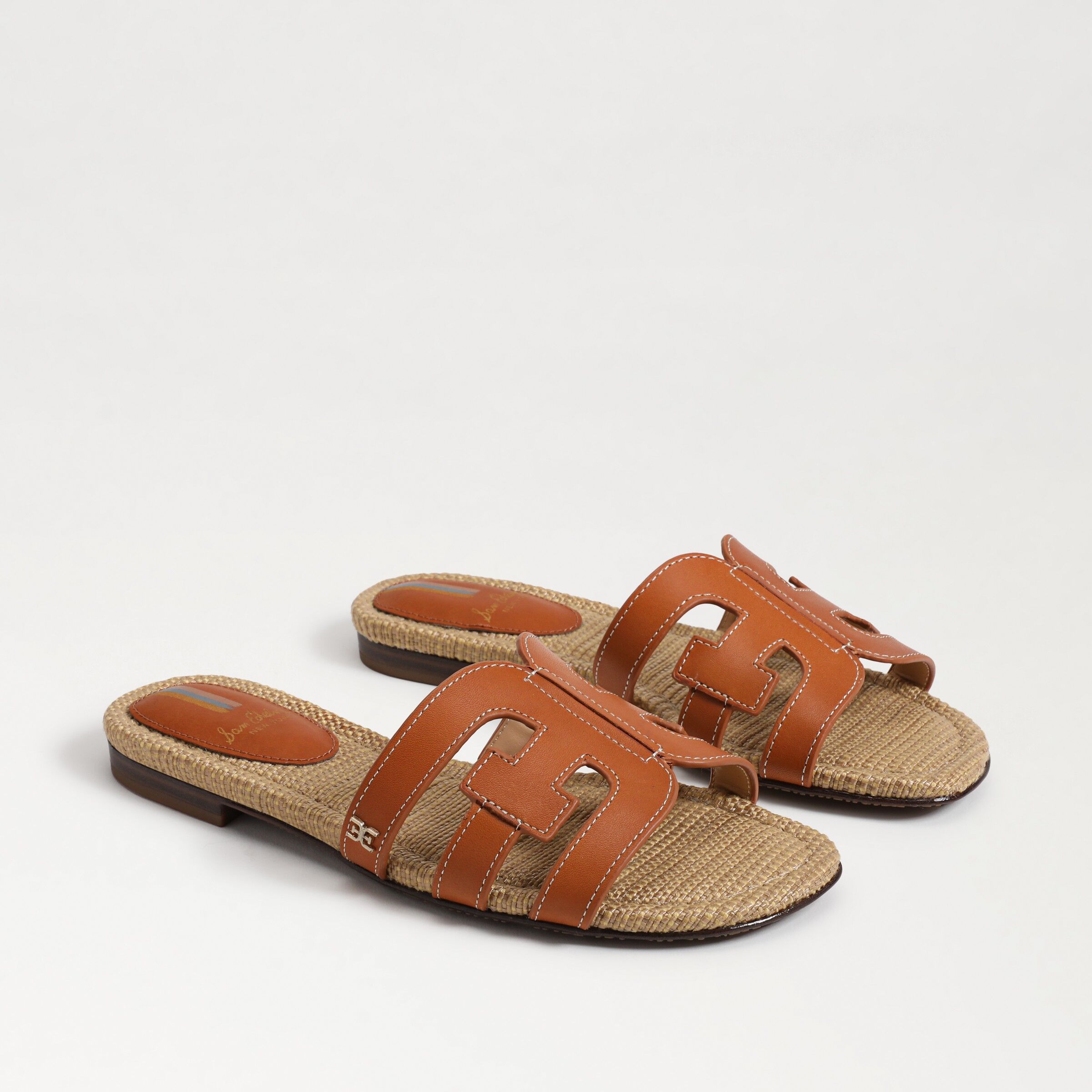 Sam Edelman Bay Slide Sandal Honey Brown Leather 9.0