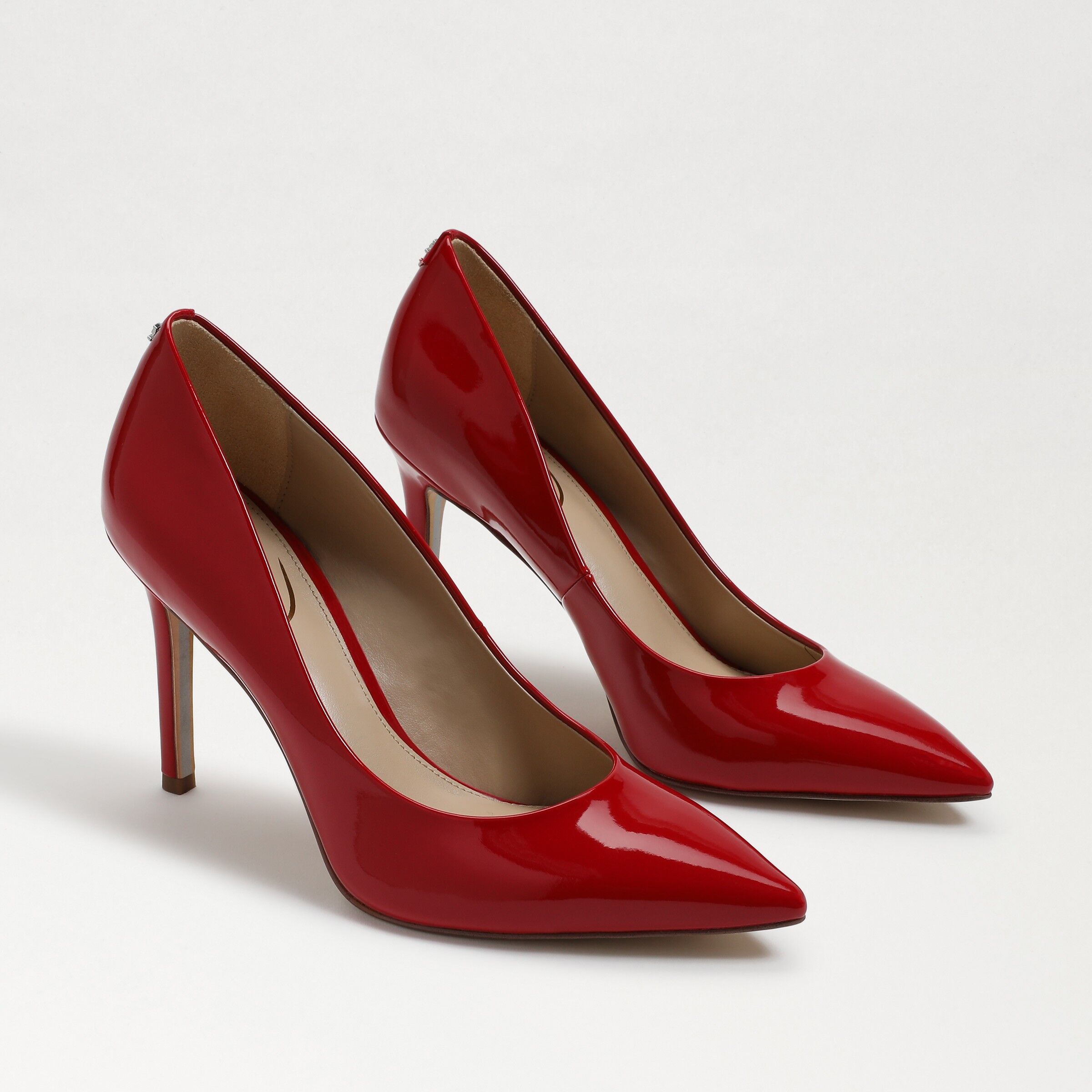 Sam Edelman Hazel Pointed Toe Pump Ruby Red Patent Leather 7.5