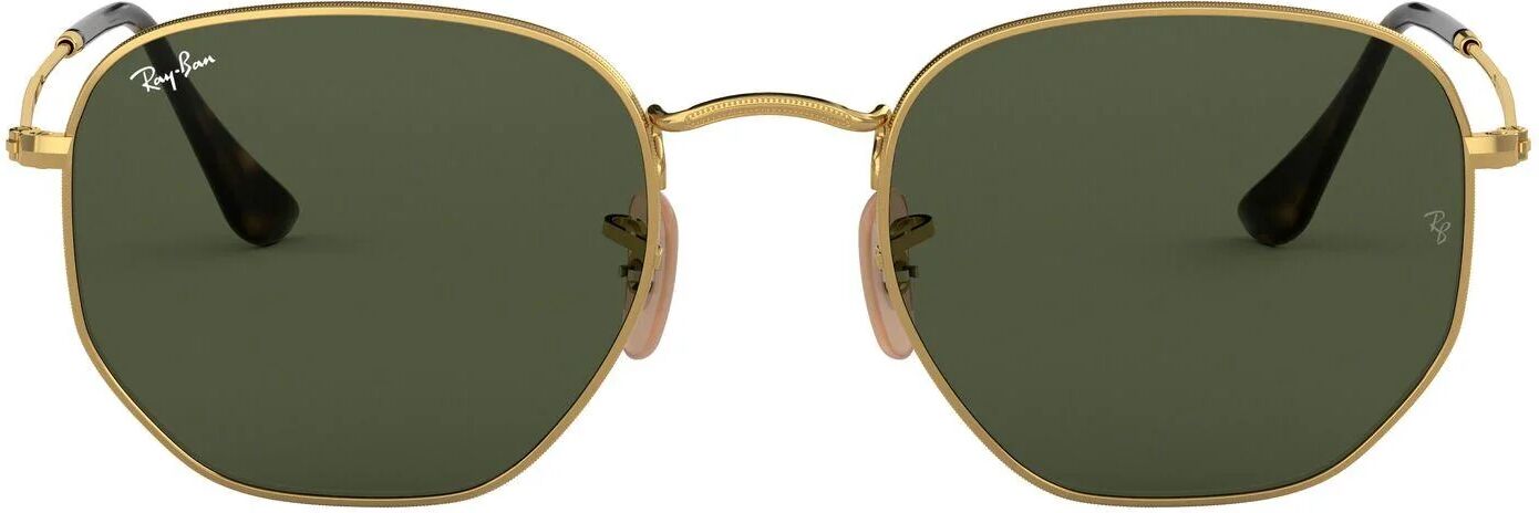 Ray-Ban Hexagonal 3548N Sunglasses 001 - Gold - Green Men Square