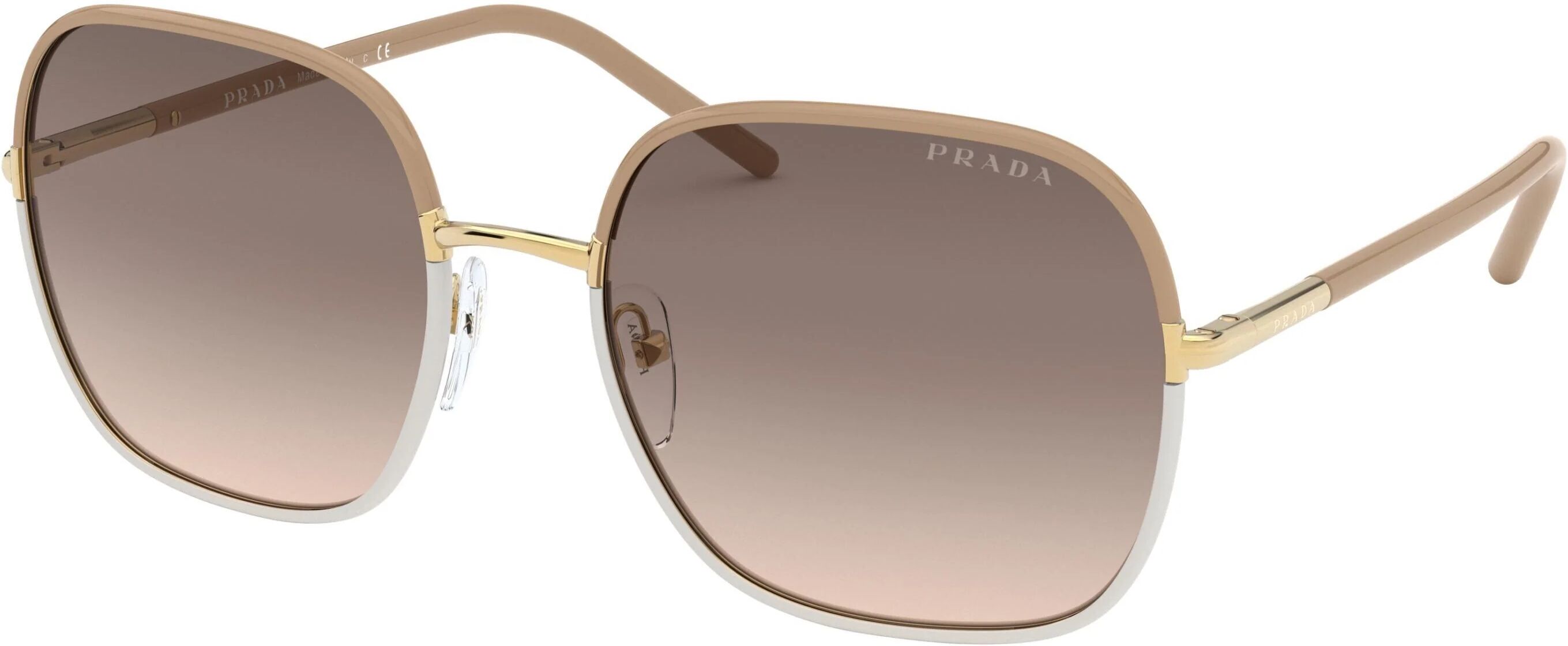 Prada 67XS Sunglasses 09G3D0 - Ivory - Lt Brown Grad Lt Grey Women Pillow