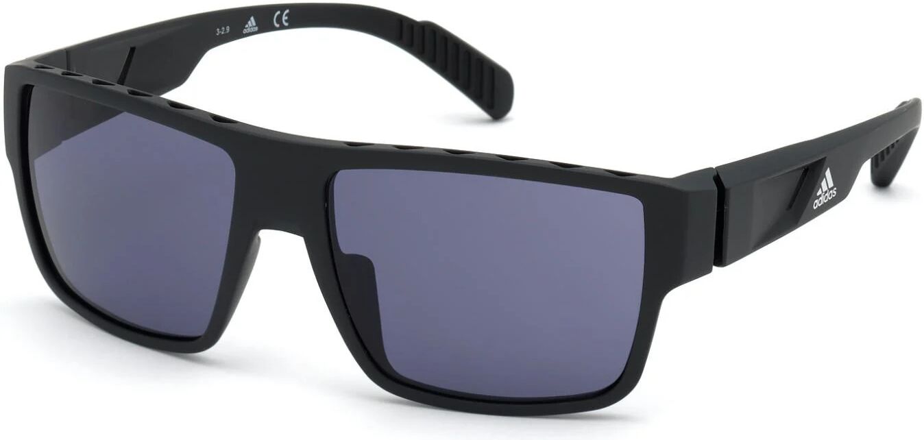 ADIDAS SPORT 0006 Sunglasses 02A - Matte Black / Smoke Lens Kolor Up - Grey Men Rectangle