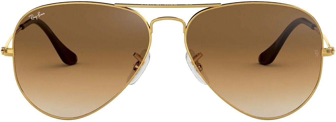 Ray-Ban RB 3025 Aviator Large Metal Sunglasses - Small - 55mm 001/51 - Gold - Crystal Brown Gradient Men Pilot