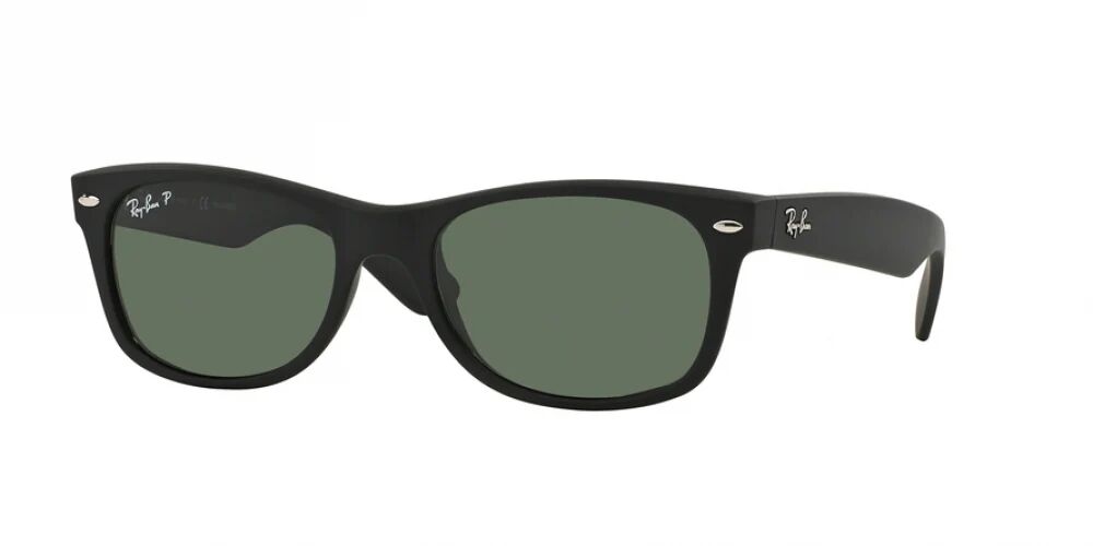 Ray-Ban New Wayfarer 2132 Sunglasses - Large - 58mm 622 - Black - Crystal Green Men Square