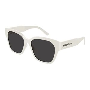 Balenciaga Everyday BB0215SA Sunglasses 003 - Ivory - Grey Unisex Square