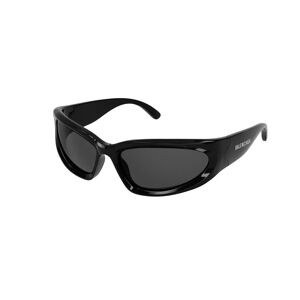 Balenciaga Extreme BB0157S Sunglasses 001 - Black - Grey Men Rectangle