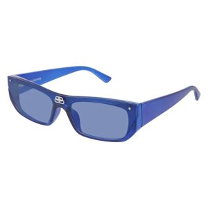 Balenciaga Extreme BB0080S Sunglasses 003 - Blue - Light Blue Unisex Rectangle