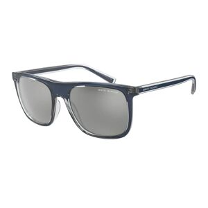 Armani Exchange 4102S Sunglasses 83206G - Clear - Grey Mirror Silver Men Square