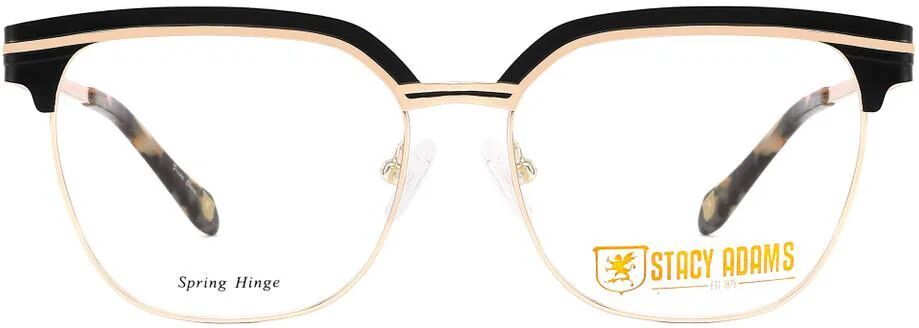 STACY ADAMS 1125 Eyeglasses BLCKGOLD - Black Gold Unisex Square