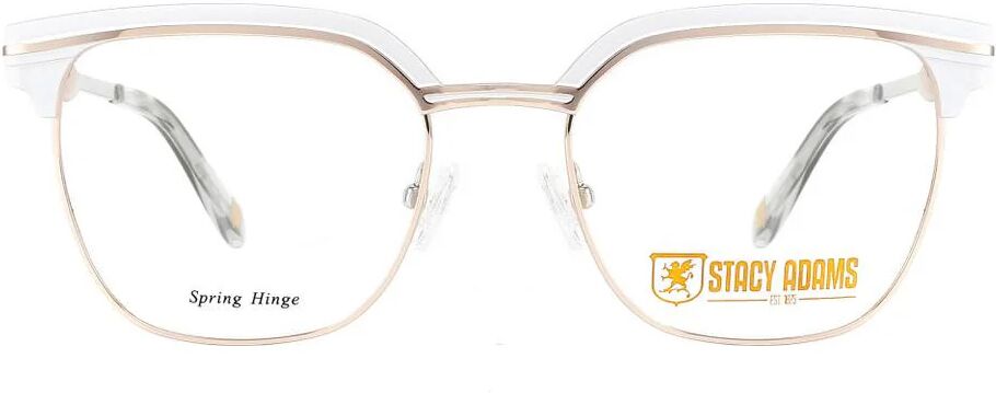 STACY ADAMS 1125 Eyeglasses WHTEGOLD - White Gold Unisex Square